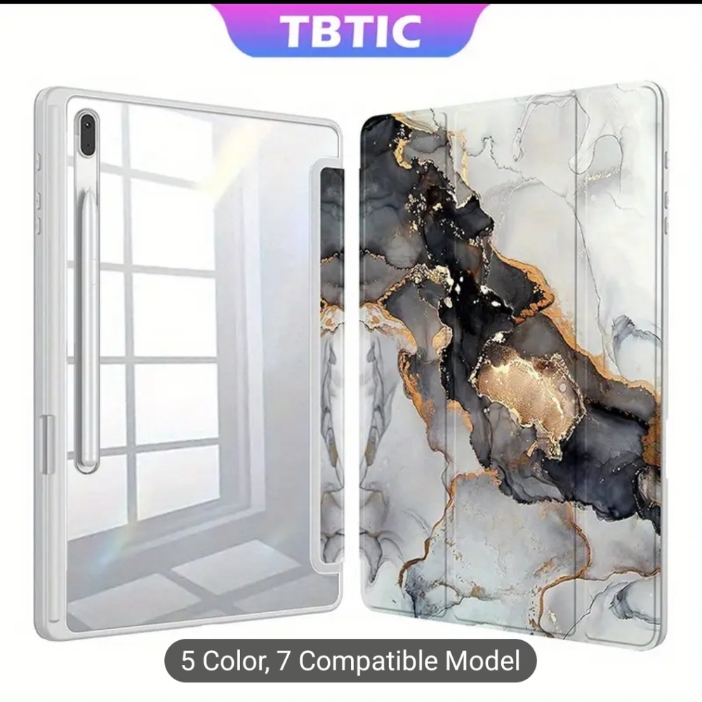 Beautiful TBTIC Acrylic Case for Samsung Tab A9 Plus with pen holder